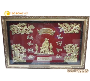 Tranh mừng thọ ông bà giá rẻ dưới 2 triệu KT 57x77