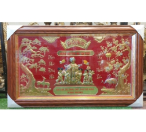 Tranh mừng thọ ông bà, tranh đồng mừng thọ liền mê khung đẹp