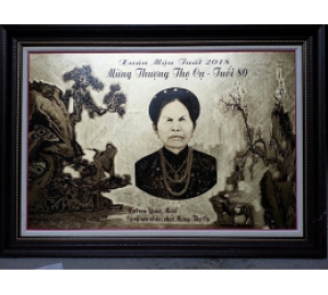 TRANH MỪNG THỌ PHÙ ĐIÊU BẰNG ĐỒNG