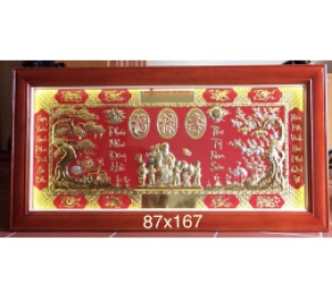 TRANH ÔNG THỌ MẠ VÀNG BẰNG ĐỒNG CAO CẤP