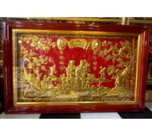 TRANH ÔNG THỌ MẠ VÀNG CAO CẤP