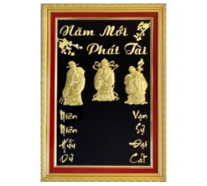 Tranh phúc lộc thọ bằng đồng- quà tặng mừng thọ ý nghĩa
