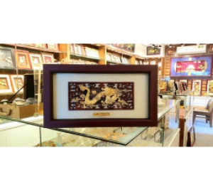 Tranh Rồng Phú Quý Bằng Vàng lá 3D