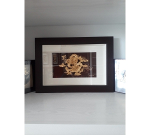 Tranh rồng phú quý vàng lá 24k- quà tặng cao cấp dịp Tết Canh Tý 2020