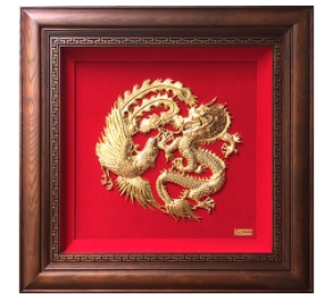 Tranh rồng phượng mạ vàng làm quà mừng đám cưới, kỷ niệm ngày cưới ý nghĩa