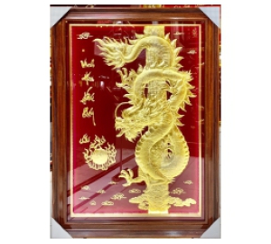 TRANH RỒNG VÀNG CÓ ĐÈN LEAD SANG TRỌNG