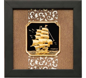 Quà tặng lưu niệm tranh thuận buồm xuôi gió dát vàng