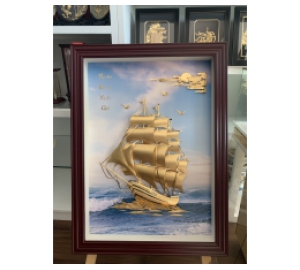 TRANH THUYỀN BUỒM MẠ VÀNG - QUÀ TẶNG DÀNH CHO ĐỐI TÁC