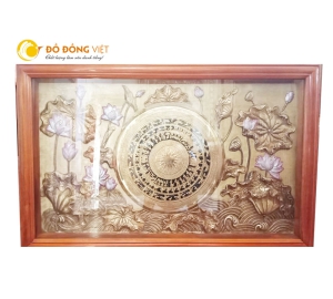 Tranh sen mặt trống đồng đông sơn