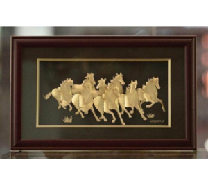 Tranh vàng 24k mã đáo thành công làm quà tặng doanh nghiệp cuối năm