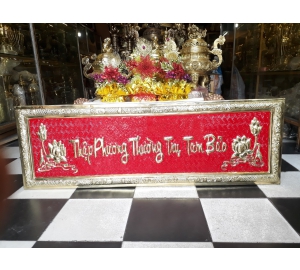 tấm hoành phi bằng đồng thờ phật