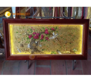 TRANH VINH HOA PHÚ QUÝ MẠ VÀNG CAO CẤP