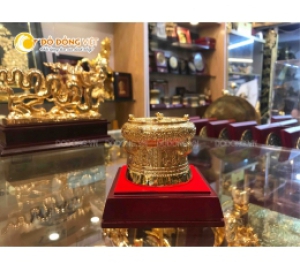 Trống đồng mạ vàng 10 cm