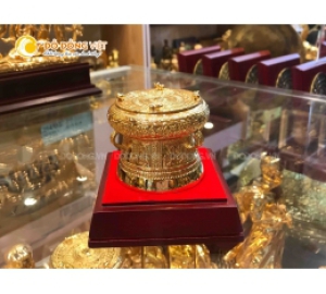 Trống đồng mạ vàng 9 cm