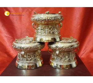 Trống đồng ngọc lũ 20cm mạ vàng