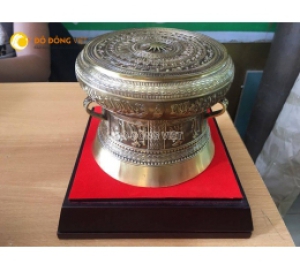 Trống đồng quà tặng, trống đồng lưu niệm đúc thu nhỏ 7 cm