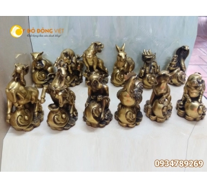Tượng 12 con giáp bằng đồng
