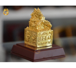 TƯỢNG ẤN RỒNG MẠ VÀNG CAO CẤP ĐỂ BÀN