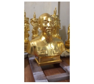Tượng Bác Hồ Bằng Đồng Mạ Vàng Mỹ Nghệ