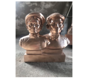 TƯỢNG BÁN THÂN ÔNG BÀ GHÉP LIỀN BẰNG ĐỒNG