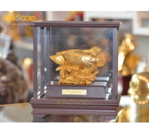 TƯỢNG CÁ CHÉP HÓA RỒNG MẠ VÀNG CAO CẤP
