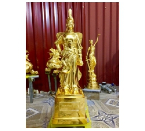 Tượng đồng bà Triệu mạ vàng 9999