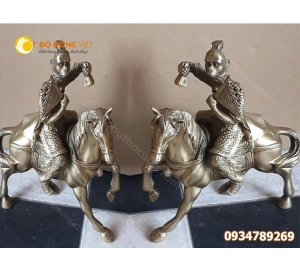 Tượng đồng mã thượng phong hầu cao 30cm