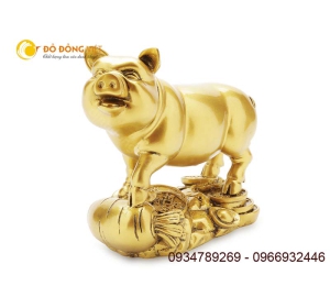 Tượng heo bằng đồng tài lộc