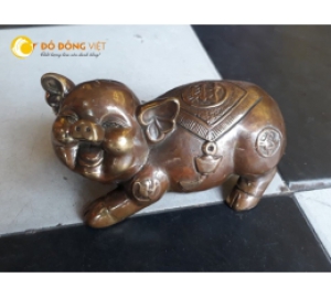 Tượng heo ( Lợn ) , tượng con heo bằng đồng, tượng heo tài lộc, tượng heo phong thủy