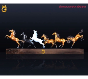 Tượng lộc mã phong thủy- tượng 6 ngựa đồng phong thủy