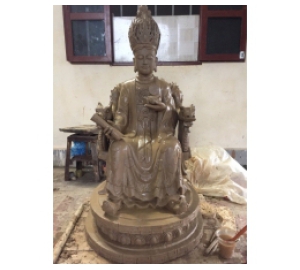 Tượng mẫu Cửu Trùng Thiên  bằng đồng đỏ nguyên chất