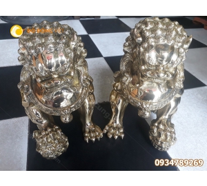 Tượng nghê nghê bằng  đồng phong thủy 25cm 