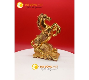 Tượng ngựa bằng đồng mạ vàng mẫu mới đẹp