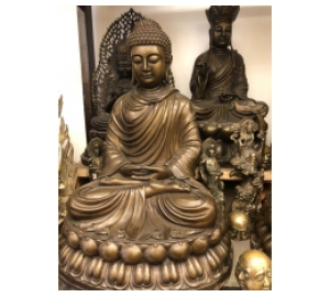 Tượng Phật Thích Ca bằng đồng vàng hun giả cổ