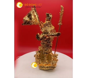 Tượng quan công bằng đồng dát vàng 24k