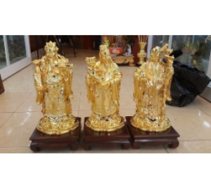 TƯỢNG TAM ĐA MẠ VÀNG KÍCH THƯỚC 33CM