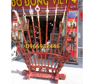 Giá Bộ Bát Bửu Bằng Đồng Thờ Cúng  cao 2m