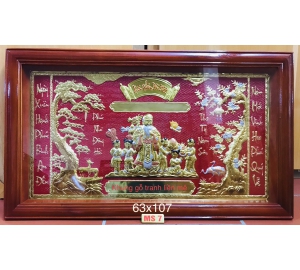 Tranh mừng thọ cụ ông bằng đồng kích thước 70 x 100
