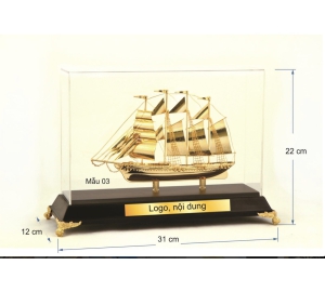 Mô Hình Thuyền Qùa Tặng Đối Tác 30cm 