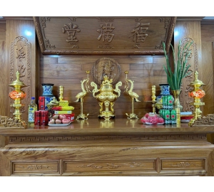 BỘ ĐỒ ĐỒNG VÀNG NGŨ SỰ CAO 40CM