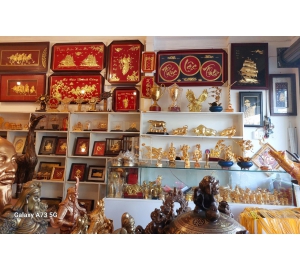 Tượng phật Di Lặc bằng đồng hun 