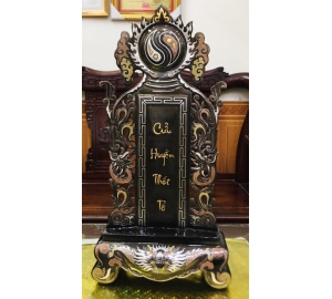 Bài vị thờ bằng đồng màu giả cổ 