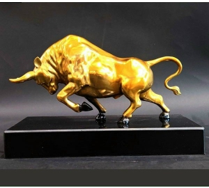 Tượng bò tót bằng đồng, tường bò phố wall