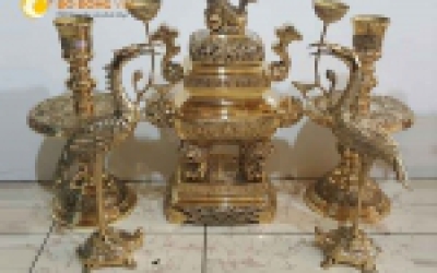 Bộ đỉnh đồng vuông KT 70 cm ngũ sự giá rẻ