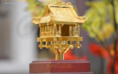 Chùa một cột mạ vàng – quà tặng cao cấp tặng đối tác nước ngoài