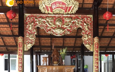 Cửa võng thờ cúng bằng đồng, giá bán cửa võng thờ cúng
