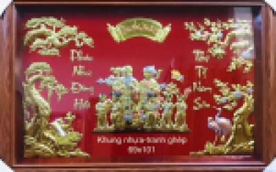 Tranh đồng mừng thọ giá rẻ, tranh đồng mừng thọ xuân Quý Mão 2023