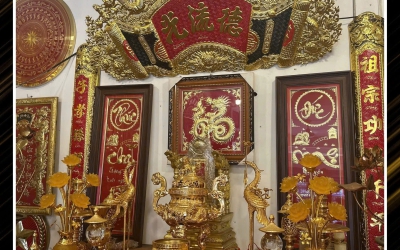 CỬA VÕNG THỜ CÚNG BẰNG ĐỒNG TRANG NGHIÊM