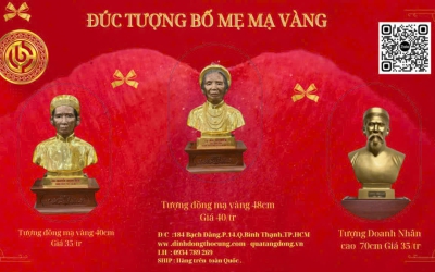 ĐÚC TƯỢNG BỐ MẸ MẠ VÀNG ĐỊA CHỈ UY TÍN NHẤT