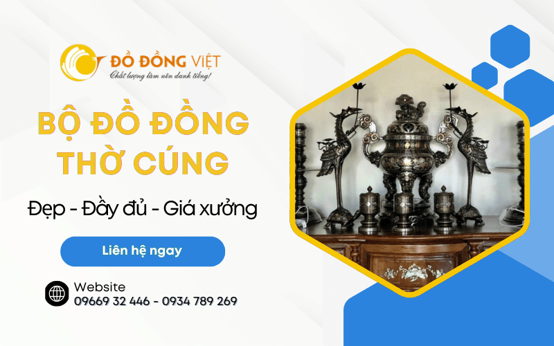 bộ đồ đồng thờ cúng